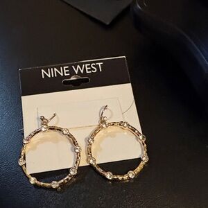 Nine West Gold and Silver Hoop Earrings